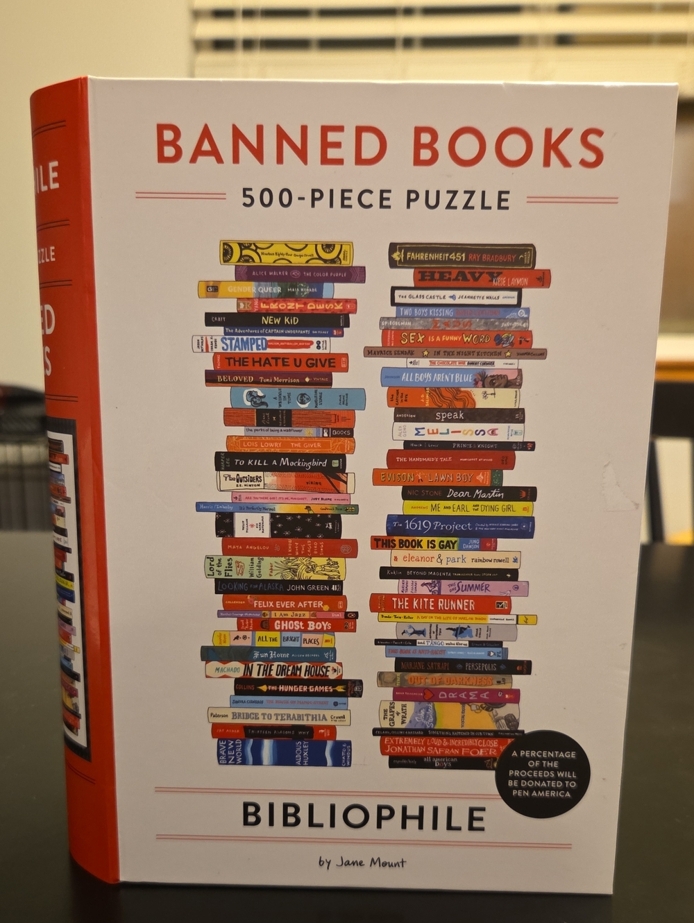 Bibliophile Banned Books 500 Piece Puzzle By Jane Mount